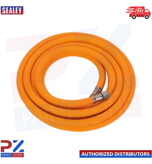 Sealey AHHC5 Air Hose 5 Metre X 8mm Hybrid High Visibility With 1/4"bsp Unions